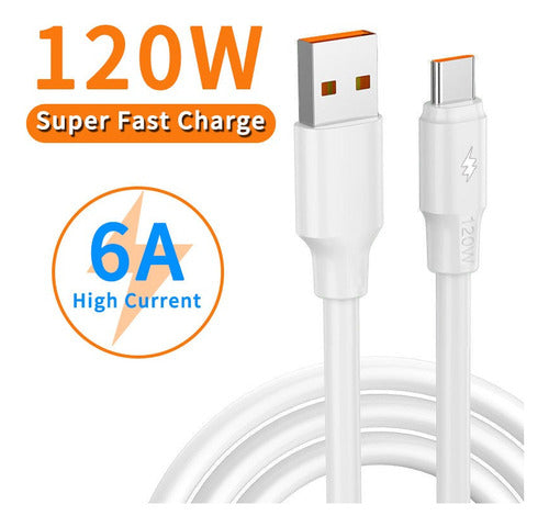 120W Quick Charge Type C Cable for Samsung F14 F34 F54 3