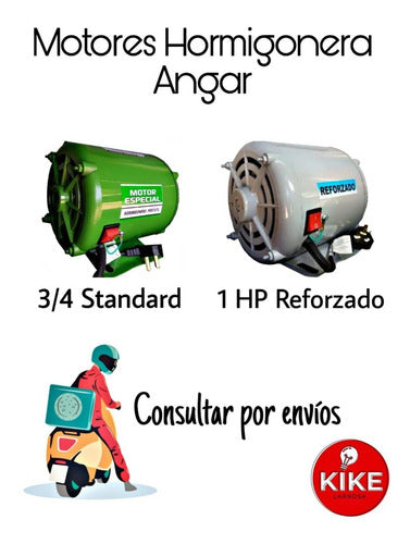 Motor Hormigonera Hasta 130 L 3/4 1450rpm 220v - Angar 5