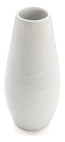 Hosley 12 High White Textured Ceramic Vase Gift 2