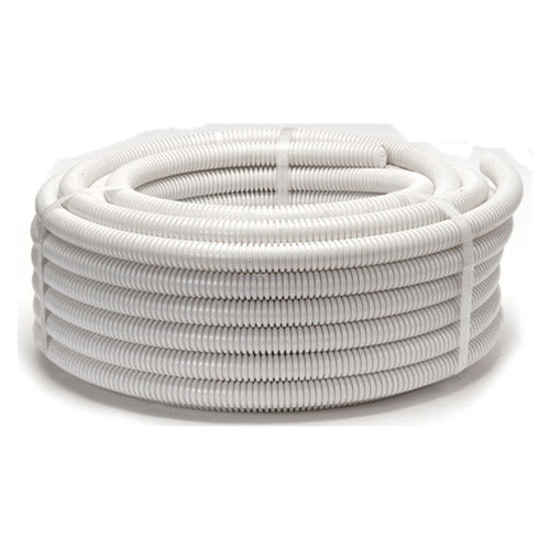 Pack 8 Caño Corrugado Liviano Pvc 3/4 Rollo 25mts Antillama 0