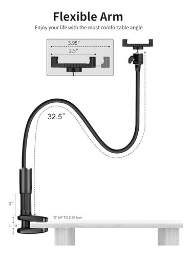 AFAXINRIE Flexible Swan Neck Phone Holder Bed and Desk Stand 2