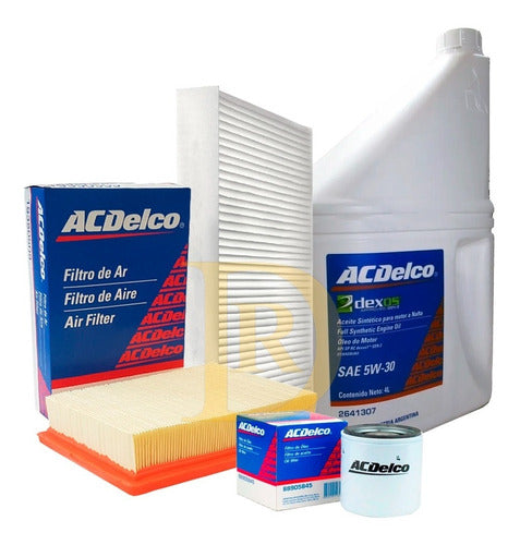 Chevrolet Onix Prisma Filter Kit + ACDelco Synthetic Oil 0