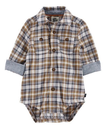 OshKosh Body De Algodón, Tipo Camisa, Diseño A Cuadros 1