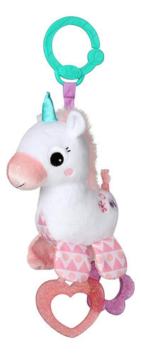 Bright Starts Sparkle & Shine Unicorn Plush Baby Rattle Teether Crib Toy 0