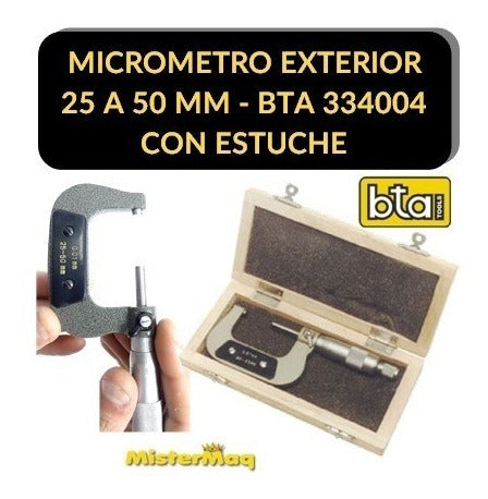 Bta Tools Micrometro 25 A 50 Mm Bta 334004 Con Estuche Profes 2