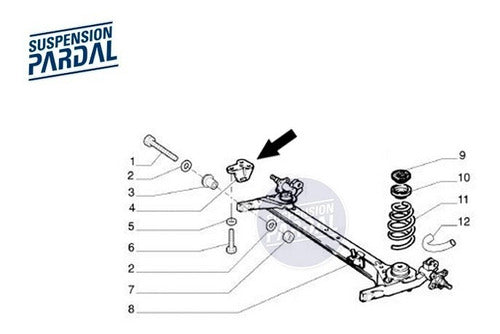 Original Fiat Rear Axle Support for Palio and Siena 1