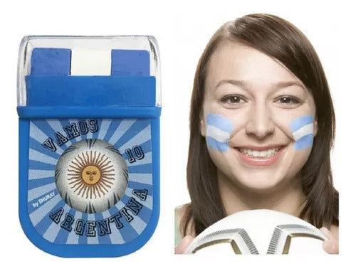 Artistico Kit X12 Barra Maquillaje Artistico Bandera Argentina Mundial 2