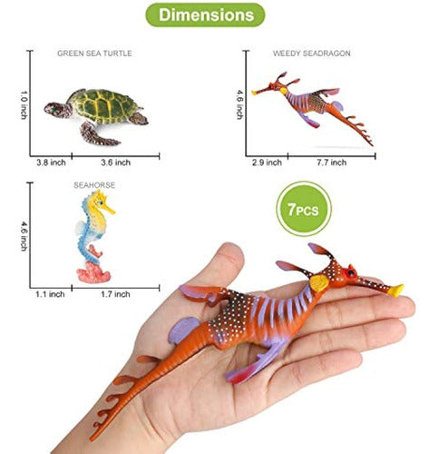 Volnau Sea Criatura Juguetes 7 Piezas Océano Índico Mar Anim 1