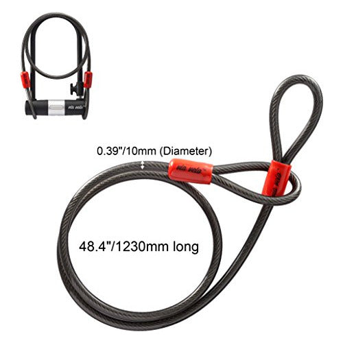 Bike U Lock Con Cable Resistente  Via Velo Heavy Duty Bicycl 1