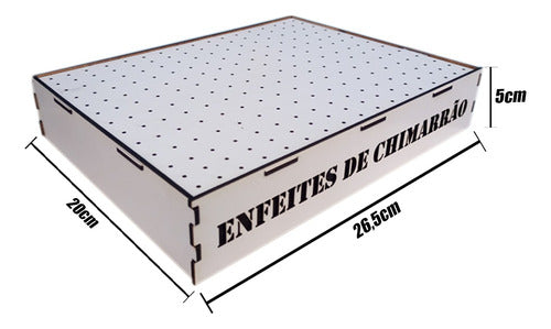 Porta Enfeites De Chimarrão Branco Mdf 221 Furos 1