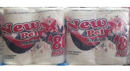 New Pel Premium Pure White Toilet Paper 80mts Each 10 X 4 3