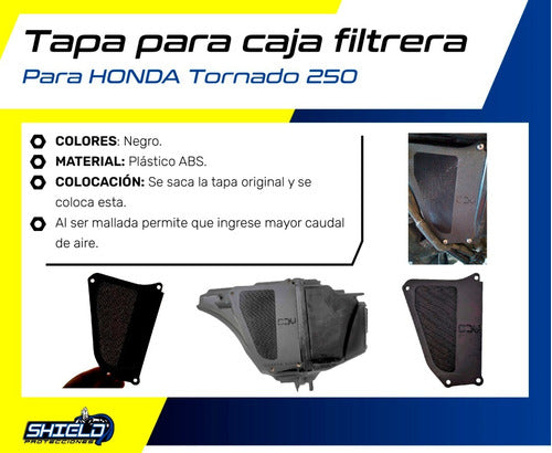 Shield Protecciones - Gaspar Ringuelet Tapa Caja Filtrera Honda Tornado 250 (Mayor Entrada De Aire) 1