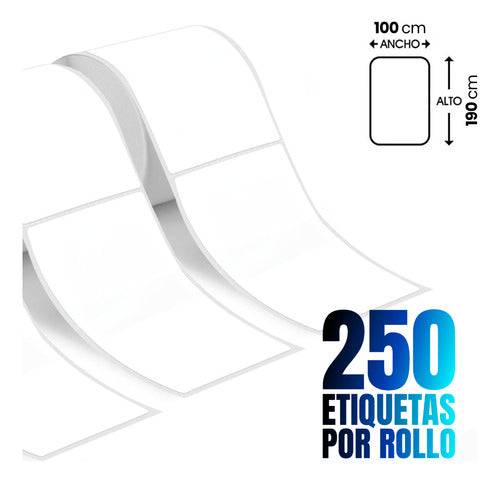 PONTEC SA Etiquetas Termicas Autoadhesivas 100x190mm Set X6 Rollos 6