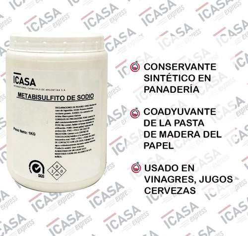 Metabisulfito De Sodio X 3 Kg. Icasa 1