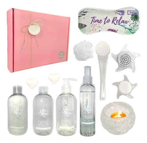 Jasmine Spa Relaxation Gift Box - Perfect Gift for Women - Set Kit Caja Regalo Mujer Box Jazmín Spa Kit N07 Feliz Día