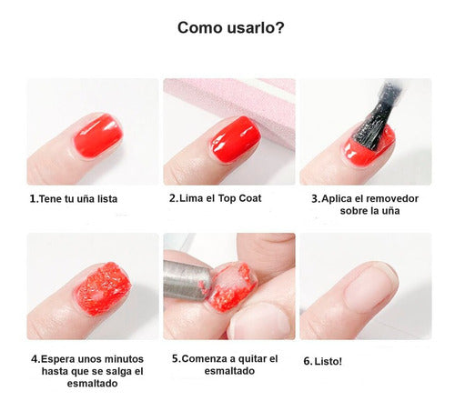 Magic Remover Semi-Permanent Nail Polish Remover Gel 10ml X1 U 1