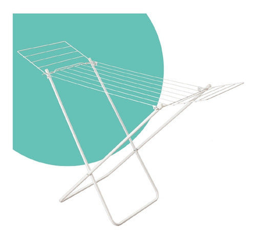 Politen Clothes Drying Rack with Wings - Folding Design - 8 Rods 1