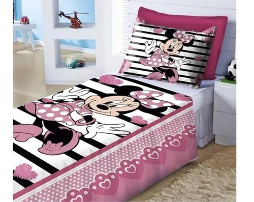 Cubre Cama + Funda Minnie Rosa 0