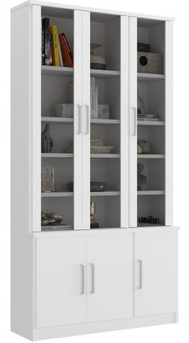 Punto Union Elegant Glass-Door Library - 117x223x39 - Model 12801282 0