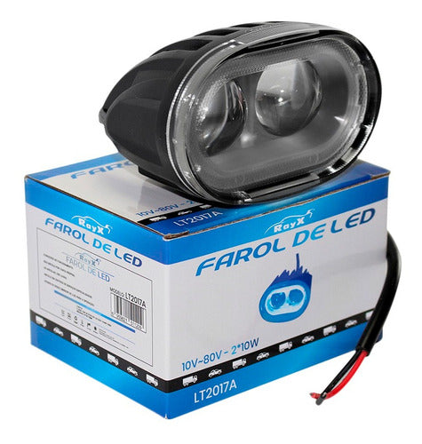 Par Farol Led Azul 20w Pulverizador Agricola Empilhadeira 4