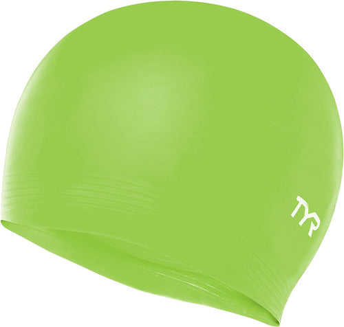 Tyr Gorra Natación Goma Látex Verde Fluorescente 0