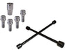 Full Racing Kit Llave Cruz Universal + Bulones De Seguridad Antirrobo 0