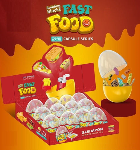 Generic Surprise Eggs Pack X 12, Fast Food, Building Blocks 1