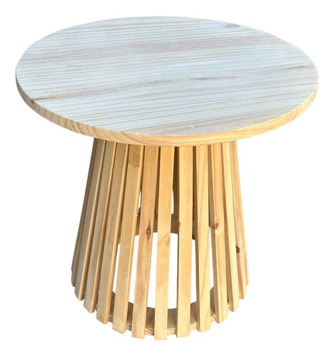 Lomas Pino Round Dining Table in Pine - 100 cm 1