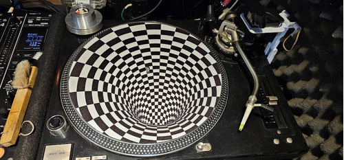 DJPROAUDIO Tubo 3D Blanco Y Negro Slipmat Paño Espuma 5