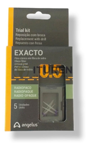 Angelus Exacto 0.5 Cónico Fibra De Vidrio X5u + Fresa 0