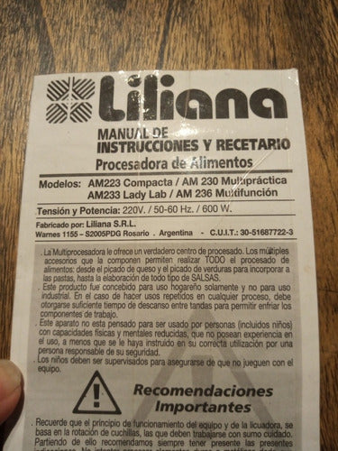 Repuestos Multiprocesadora Liliana 2