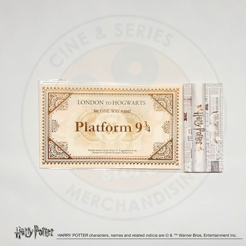 Ticket Plataforma 9¾ boleto A Hogwarts Oficial Harry Potter 2