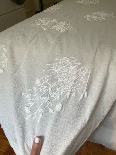 Queen Size Cotton Gauze Throw Bedspread with Málaga Print 6