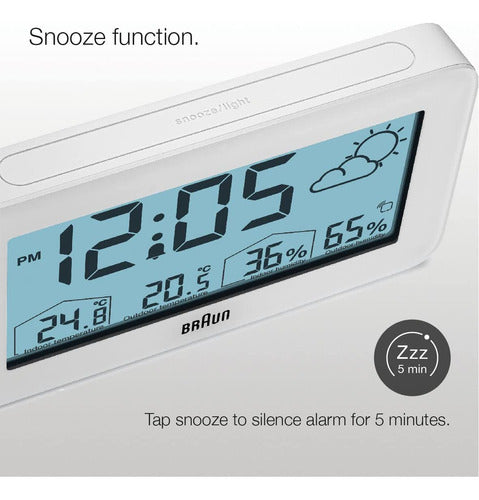 Relógio De Estação Meteorológica Braun Digital Com Interior/ 1