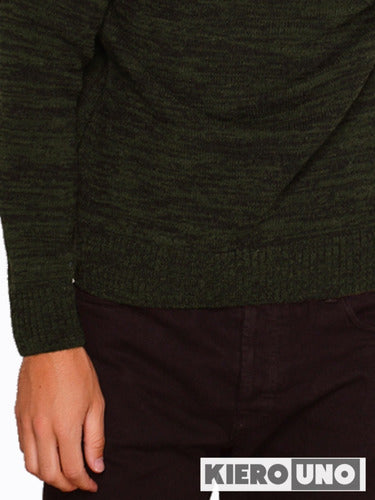 Men's Heathered Round Neck Wool Pullover Sweater Jacket 16
