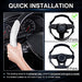 Cartist Carbon Fiber Universal Steering Wheel Cover for Car - 09 5