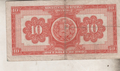 Antiguo Billetes De ** Peru  ** 10 Soles - Año 1966 1