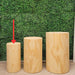 Cylinder Candy Bar Small Wooden Side Table Natural Finish 2