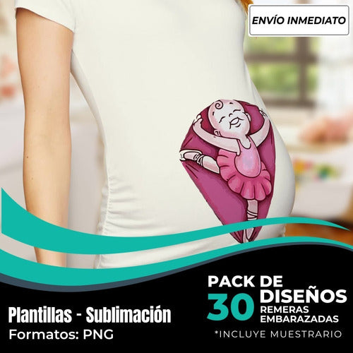 Plantillas Diseños Remeras Mujer Embarazadas Sublimación M1 1