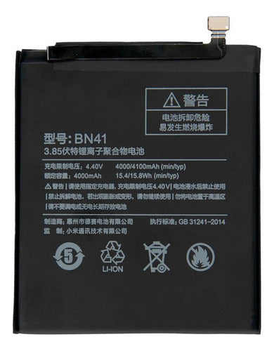 Xiaomi Bn41 Battery for Redmi Note 4 3.85V 4000mAh 0