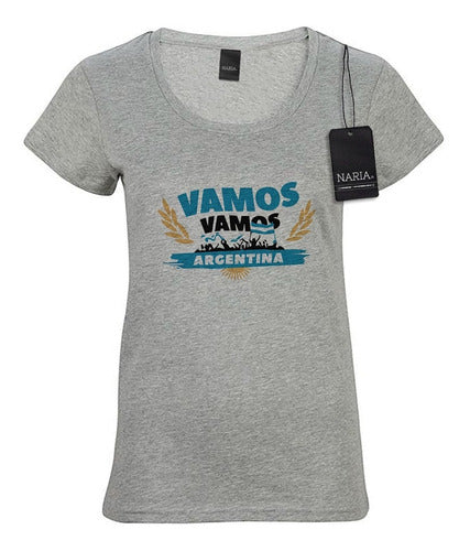 Naria Store Women’s Argentina Champion Art Logo T-Shirt - Ar4 2