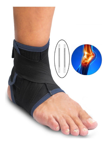 JMSPORT Universal 8 Adjustable Ankle Brace with Spiral Stays 0