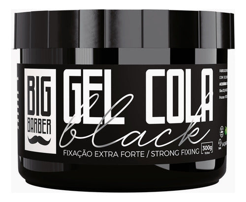 Gel Cola Black Big Barber 300g Preto Pigmentado Caixa 15 Und 1