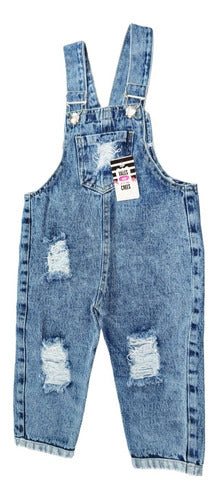 EleGhante Baby Denim Overall Jumpsuit with Rips 6