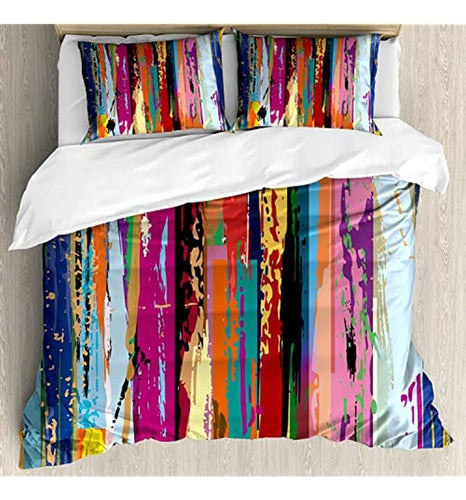 Ambesonne Abstract Duvet Cover Set, Artistic Expression 0