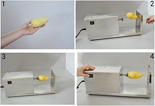 Zz Pro - Cortador De Patatas Eléctrico De Acero Inoxidable. 7