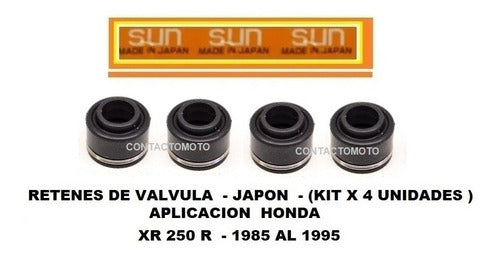 Sun Japon XR250R Valve Seals (4) - Contactomoto 1