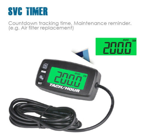 RUNLEADER Digital Hour Meter and Tachometer for Nautical Engines and ATVs 3