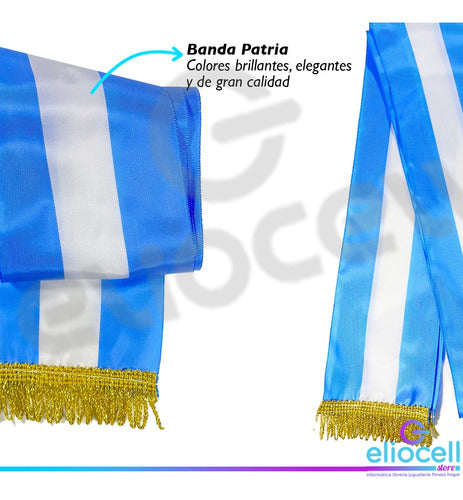 ATA Y ADORNA 5 Educational Bands Argentina Jura A La Bandera Si Prometo 150cm X 7cm 5