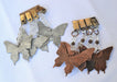2 Sets of Weight for Tablecloth Butterfly Shape in Silver and Copper Metal 0